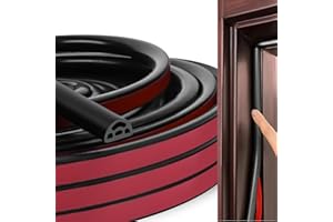 YIJIUBA Samoprzylepna uszczelka do drzwi, 7,5 m, taśma uszczelniająca do drzwi, okien, drzwi wejściowych, futryny drzwi, uszczelki okiennej, taśmy uszczelniające do ochrony przed kolizją, wiatrem i hałasem