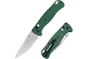 FLISSA Navaja Plegable, Navaja de Bolsillo de 190mm, Cuchillo Plegable de Acero AUS-8, Navaja EDC para Camping, Senderismo, Aventura, Viaje (Verde)