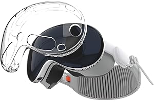 Aimtel Custodia Protettiva compatibile per Apple Vision Pro,Scatola di Protezione TPU per Vision Pro VR 2024 Accessori [fori d’aria adatti perfetti] (trasparente)