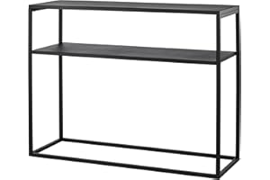 KAMEL GMBH Konsolentisch aus Metall mit Ablage, modern & zeitlos, industrial Möbel, schwarz, ca. 100 cm breit, als Sideboard, Raumteiler, Flurnöbel, Regal nutzbar (ca. 100 x 79 x 33,5 cm - ohne Rückwand)