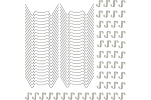 COEAYO 100 Pcs Greenhouse Glass Clip - Stainless Steel Greenhouse Window Clips Glass Pane Fixings Clips(50x W Glazing Clip and 50x Z Fixing Clip)