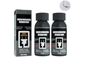 Thoquene 2 x Liquid Rubber Black Liquid Insulation Tape, High Temperature Resistant, Flame Retardant, Waterproof, Quick Drying