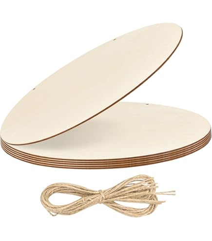 22 Dischi Di Legno Da 30 Cm Per DIY - Cerchi Per Decorazioni, Appendiabiti, Lavoretti - Foto 11