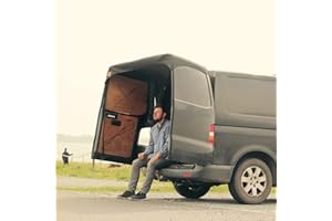 JUTTAUTO T5 Rear Barn Door Awning Cover Heavy Duty Oxford Fabric Large Size Waterproof Sun Shade Protection Fit Transporter T4 T5.1 T6 FO/RD Tra/nsit VAN MK7 Accessories,Black