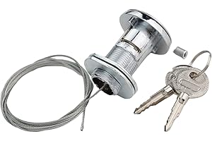 FEEGOW Garagenschloss Klappe Türschloss Tresor Garagentorgriff On Off Schlüssel Garagentorschloss Ersatz Entriegelungsschlüssel Garagentor Kabel Kern Zug Kordelzug Stahldraht