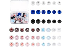 XIANGJUNLY 48 Pezzi Gommini di Ricambio in Silicone, Auricolari di Ricambio, Tappi per Orecchie in Silicone, Cuscinetti Cuffie Auricolari di Ricambio per Auricolari in-ear, 3 Taglie