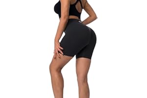 Sport Leggings Damen 3/4, Blickdicht Gym High Waist Push Up Capri Leggins, Kurze Booty Scrunch Butt Seamless Workout Yoga Hosen Fitnesshose
