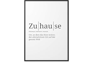 Papierschmiede® Definition: Zuhause, 40x50 cm, XXL Poster für Wohnzimmer, Schlafzimmer, Küche, Esszimmer, Wandbild Geschenk Wanddeko - ohne Rahmen
