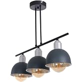Fer Avize Elton Modern Tasarım Yatak Odası - Salon - Mutfak - Cafe Anrasit Renk 3 L&uuml; Avize