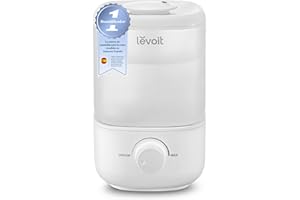 LEVOIT Humidificador Bebés, 2,5L Hasta 25H para Dormitorio, 23dB Silencioso Humidificador de aire para Bebés y Plantas, 17W, Boquilla Giratoria de 360°, Apagado Automático, sin BPA