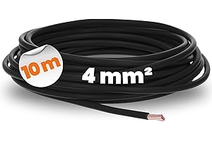 10 Meter Lapp 4520013 H07V-K 4 mm² schwarz I Verdrahtungsleitung I Aderleitung flexibel I PVC-Einzelader I Litze 4mm2 I Verdrahtung