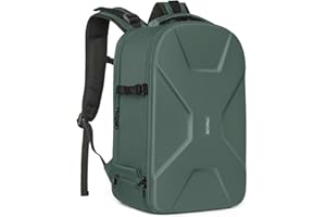 MOSISO Kamera Rucksack, DSLR/SLR/Spiegellose Fotografie Kameratasche 15-16 Zoll wasserdichte Hartschale Hülle mit Stativhalter & Laptopfach kompatibel mit Canon/Nikon/Sony, Smaragdgrün