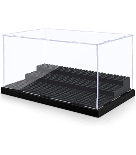 XiYee Acryl Schaukasten 3-Schicht – 25x15x15 Cm, Für Minifiguren & Bausteine, Staubdicht