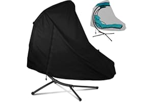 KEKAFU Funda Tumbona Colgante con Cremallera, Funda Exterior Impermeable Tumbonas Colgantes Resistente al Viento, Anti UV 210D Paño de Oxford - Negro (200 * 120cm(79 * 47in))