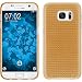 Produktbild PhoneNatic Case für Samsung Galaxy S7 Hülle Silikon gold Iced Cover Galaxy S7 Tasche + 2 Schutzfolien