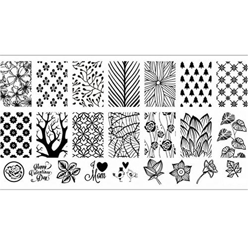 Born Pretty Nail Art Stamp Template Image Plate Forest Pattern Trees BP-L015