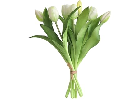 EnixwH 7 st realistiska falska tulpaner falska blommor falska växter som ser ut som riktiga konstgjo - Amazon Deal & Rabatt