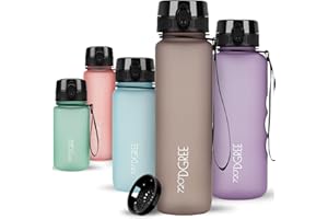 720°DGREE Butelka na wodę "uberBottle" + sitko do owoców - 350 ml, 500 ml, 650 ml, 1l, 1,5 l, 2 l, nie zawiera BPA, wodoodporna, szczelna, wielokrotnego użytku, lekka, idealna do szkoły, sportu