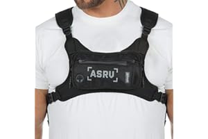 Longzhuo Taktyczna torba na klatkę piersiową, męska torba na klatkę piersiową, hip-hopowa talia przednia torba taktyczna z otworem na telefon, odblaskowa, wodoodporna, regulowana kamizelka do