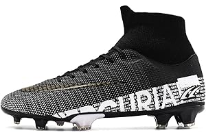 Puvvtyi Fussballschuhe Herren, Leichte Fussballschuhe Kinder, High-Top Fußball Trainer für Jugend