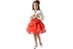 Hoseirty Mädchen Prinzessin Kunstfell Bolero Shrug Blume Mädchen Brautjungfer Jacke Umhang Wickelschal Mantel für Geburtstag Party Hochzeit Kommunion