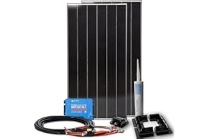 WATTSTUNDE BLACK LINE 500W Set mit Victron MPPT Laderegler - Wohnmobil Solaranlage im Komplettset mit Schindel Zellen (500W)