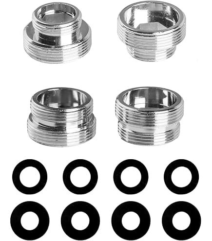 16 stuks kraanadapterset, kraanadapter met afdichtingen, messing schroefdraadadapter voor waterfilter, kraanbeluchter, aansluiting, buitendraad, dubbele schroefdraad, adapter voor tuinslang, spoelbak