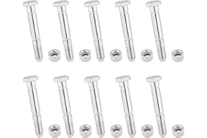 LASUROA Lot de 10 Goupilles de Cisaillement et Écrous pour Souffleuse à Neige, Compatibles avec la Souffleuse à Neige Ariens 52100100 521001 00659100