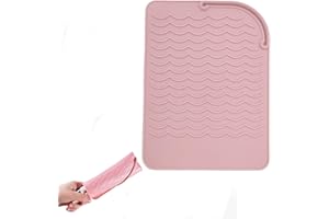 FIBOUND 1 Alfombrilla Protectora de Silicona para Utensilios de Peluquería - Resistente para Planchas y Rizadores - Base Antideslizante Protege Superficies - Tamaño Universal Compatible de Modelos