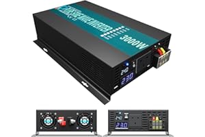 WZRELB 3000 Watt Pure Sine Wave Inverter 24V DC to 230V 240V AC, 3000W Power Invert Peak Power 6000W Converter for RV, Truck,Car,Solar inverter for home