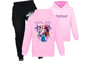 Duoxinbos KPOP Tracksuit Girls Vintage Y2k Hoodies Hip Hop Streetwear Fashion Kids Long Sleeve & Pants Sets Printed Sweatshirt