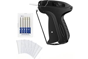 lnkey Tag Gun, Clothes Label Tagging Gun +6 Replacement Needle +1500 Tags Barbs 50mm Price Labels Tags for Clothes Socks Hat Fashion Store
