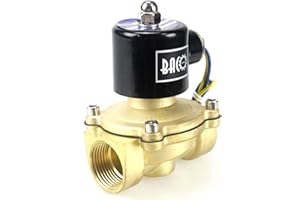 BACOENG AC 220V 1" Laiton électrique électrovanne Normalement fermé pour Air Eau Huile