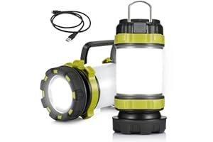 Linkind Linterna de Cámping Recargable 3600 mAh, LED Antorcha Multifuncional y Liviana, 6 Modos de Luces de Trabajo, Farol de Cámping Impermeable para Acampada, Emergencia y Más