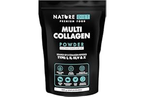 ‎NATURE DIET Nature Diet Multi Collagen Pulver Geschmacksneutral - Kollagen Peptide Type: I, II,III, V & X, 400G