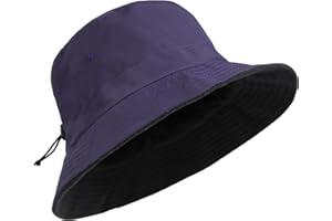 TAGVO XXL Sombrero de Pescador Impermeable Mujer Hombre Cabezas Grandes Gorra de Pescador con Forro Polar Cálidos Reversible Sombreros Cubo Bucket Hat Plegables para Senderismo Camping