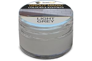 Smartseal Grout Magic – Light Grey, 20ml – Professional Reviver & Colour Restorer – Long-Lasting Sealer Superior to Grout Pens & Paint – 15-Year Durability