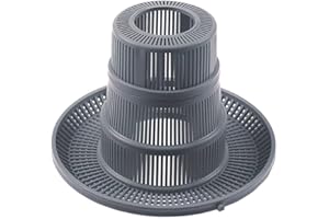 Fagor Filtro redondo para lavavajillas FI-48B, FI-64B, FI-48, FI-48W, FI-64W para desagüe del depósito de 204 mm de diámetro, altura 140 mm, agujero de 50 mm de diámetro