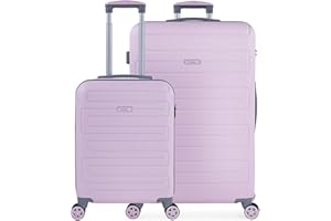 SKPAT - Maletas de Viaje Juego Maletas 4 Ruedas - Juego de Maletas de Viaje - Juego Maletas de Viaje Ligeras. Candado de combinacion 175017, Rosa