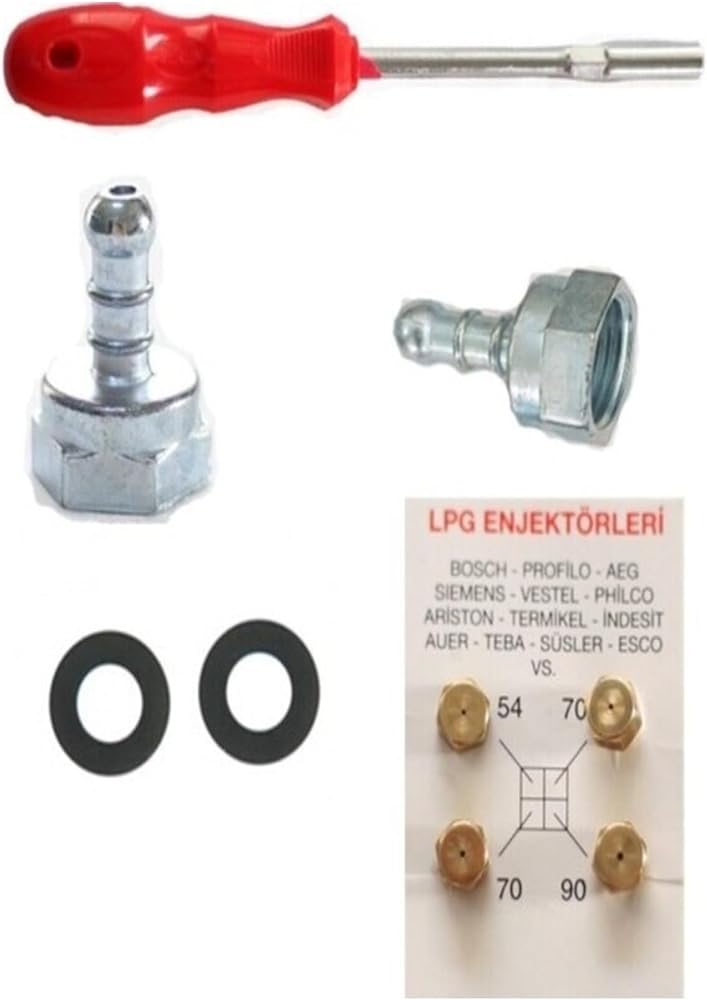 Doğuş Lpg Ocak Memesi Enjektörü 7 Mm 7 Lokma Pipo Dönüşüm Seti