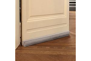 RORI Boudin de porte magnétique, gris clair, pour porte de 120 cm, protection contre les courants d'air et le bruit, forme carrée, différentes tailles et couleurs