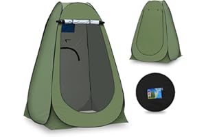 CLIPOP Tente de Toilette Pop Up Toilette Cabinet de Changement Anti-UV Tente de Douche pour la Plage, la pêche, Le Bain, l'extérieur, avec Un Sac de Transport