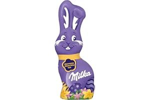 Milka - Lapin en Chocolat au Lait - Chocolat de Pâques - Idée Cadeau - Chocolat à Offrir - Au Lait du Pays Alpin - Cacao 100% Durable - 1 x 175 g