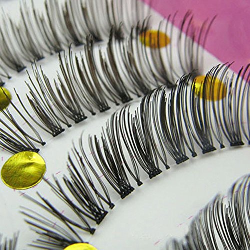 Bluelans® 10 Paar Lang Kreuz Künstliche Falsche Wimpern Weiche Dick Schwarz Eyelasches Wimpernverlängerung - 4