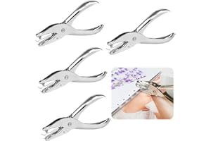 DAFUHAO 4 Pezzi Perforatore a Foro Singolo Tondo per Perforatore a un Foro 3MM Punzonatrice per Carta Punzonatrice a Foro Singolo Puncher Carta Palmare per Fai-Da-Te Carta per Appunti Carta Sottile Cartoline