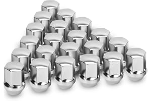 M14x1.5 OEM Lug Nuts for Ram 1500 Jeep Wrangler JL & Grand Cherokee Dodge Charger Chevy Impala Stock Wheels, Set of 20 14mmx1.5 Chrome One-Piece Design Factory Wheel Lug Nut Replace Part No 611-330