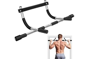 VIVO TECHNOLOGIES Multi-Grip Chin-Up/Pull-Up Bar for 61-81cm Doorway Chin Up Bar with Padded Handles Heavy Duty Doorway Trainer for Home Gym Door Mounted Bar for Pull Ups No Drilling Required