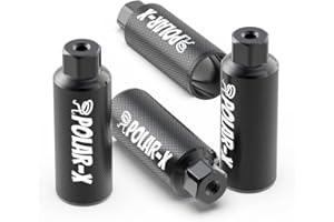 VOLO.FREEDOM TO FLY Volo Polar-X Bike Pegs BMX Accessories 3/8 Inch Solid Axles Rear Front Foot Resting Street Stunt Aluminum alloy Non-Slip Light Weight Bicycle Kids Cycling Scooter