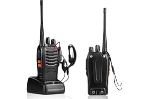 SUYAMIR Walkie Talkie PMR446 Radio bidirezionale senza licenza,BF-888S 16 canali Walkie-talkie professionali ricaricabili a lungo raggio con base per caricabatterie USB e Auricolari Originali (1 Pezzi)