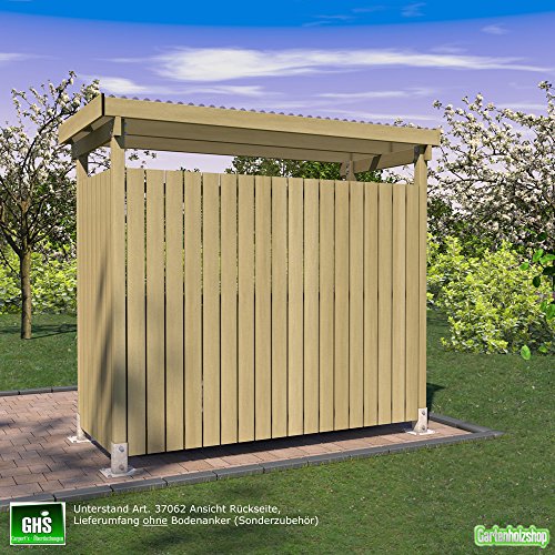 Unterstand 2,50×1,25 mit 3-seitger Bekleidung - 4